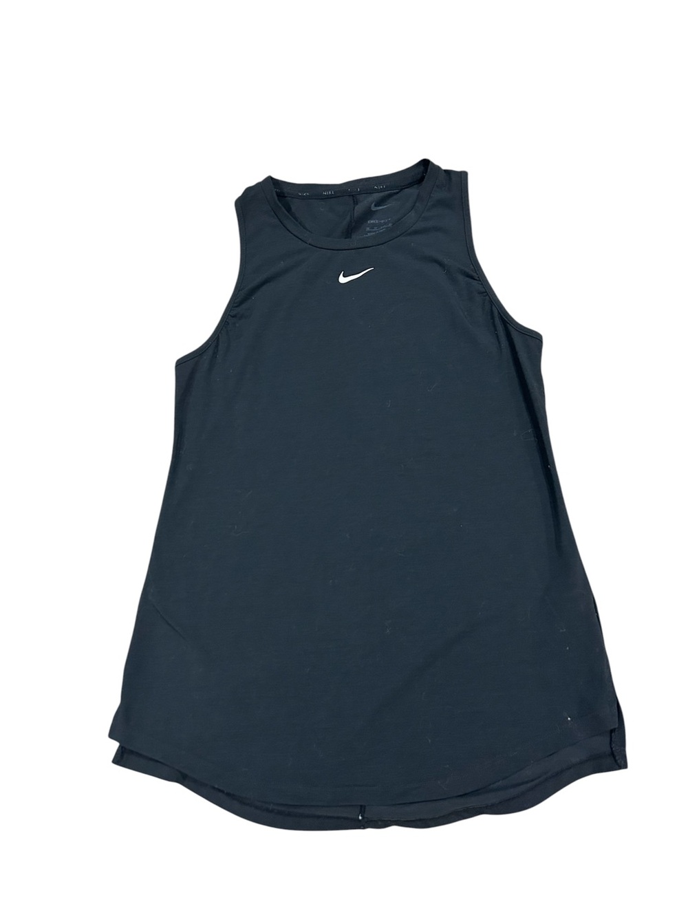Nike Women’s Black Athletic Tank with White Swoosh